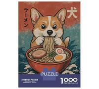 1000 Piece Jigsaw Puzzles for Adults Corgi Ramen Puzzles for Adults Relaxing Games A Work of Art Difficult And Challenge 52x38cm/1000pcs