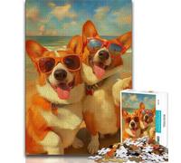 1000 Piece Jigsaw Puzzles for Adults Corgi Selfie 1000 Pieces for Teenagers,family Fun Games Is Ideal As A Gift for The Whole Family (size 75x50cm)