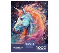 1000 Piece Jigsaw Puzzles for Adults Cosmic Fantasy Unicorn Puzzles for Adults Relaxing Games A Work of Art Difficult And Challenge 38x26cm/1000pcs