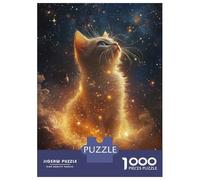 1000 Piece Jigsaw Puzzles for Adults Cosmic Kitten Adult Jigsaw Hands-on Game Analysis And Logic Parent-child Interaction 52x38cm/1000pcs