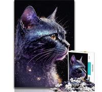 1000 Piece Jigsaw Puzzles for Adults Cosmic Nebula Cat Teenager Jigsaw,Learning Educational Toys Family Games Unique Birthday And Gifts (size 38x26cm)