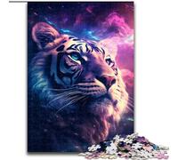 1000 Piece Jigsaw Puzzles for Adults Cosmic Nebula Tiger Impossible Jigsaw Puzzles for Adults size 50x75cm Ideal for Family Fun, Relaxation