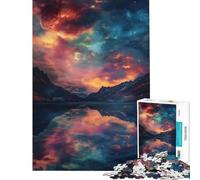 1000 Piece Jigsaw Puzzles for Adults Cosmic Reflection Practical Game Learning Educational Toys Birthday Gifts Birthday Present (Size 38x26cm)