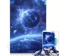 1000 Piece Jigsaw Puzzles for Adults Cosmic Serenity︰ The Blue Universe, Toy Wall Decor, Family Activities, Wishlist with Santa Claus 50x75cm