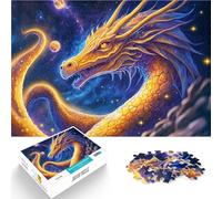 1000 Piece Jigsaw Puzzles for Adults Cosmic Space Dragon Made of wood for and from 14 years and over fun games for families Difficult Hard Gifts for Women Men 。size:50x75cm/19.68x29.52inch