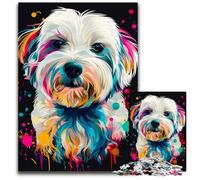 1000 Piece Jigsaw Puzzles for Adults Coton De Tulear Dog Art Impossible Jigsaw Puzzles for Adults Perfect for Birthday, Christmas 26X38CM/10.23x14.96inch