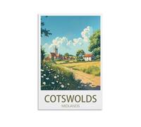 1000 Piece Jigsaw Puzzles for Adults，Cotswolds Midland Posters 1000 Piece Puzzle Classic Educational Games Beautiful Decoration Puzzle 52x38cm