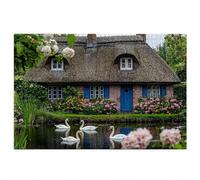 1000 Piece Jigsaw Puzzles for Adults, Cottage Puzzles for Adults, Gift for Women, Men, Christmas, Family Wooden Puzzle Educational Games, Challenging Adult Jigsaws, Box Packaging, Animal Pattern, D-95