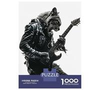 1000 Piece Jigsaw Puzzles for Adults Cougar Guitar Adult Jigsaw Hands-on Game Analysis And Logic Parent-child Interaction 52x38cm/1000pcs