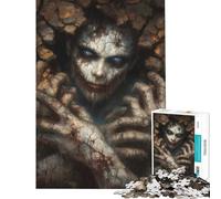 1000 Piece Jigsaw Puzzles for Adults Cracked Skin Figure Emerging from Wall Puzzles for Adults Relaxing Games But Fun And Humorous Birthday And Unique Gifts (Size 38x52cm)