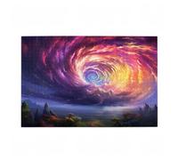 1000 Piece Jigsaw Puzzles for Adults, Creative Impossible Puzzles Games for Adults Beginners, Large Wooden Jigsaw with Storage Box, Gifts for Women Men, Home Decor, Theme: Color & Cloud 75x50cm D-578
