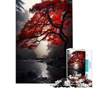 1000 Piece Jigsaw Puzzles for Adults Crimson Solitude Fun at Home Activities, Difficult Hard DIY Toys Suitable for People Aged 14 And Above (50x75cm)