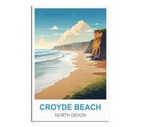 1000 Piece Jigsaw Puzzles for Adults，Croyde Beach North Devon 1000 Piece Puzzle Classic Educational Games Beautiful Decoration Puzzle 38x26cm