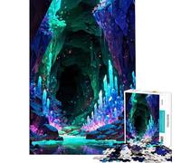 1000 Piece Jigsaw Puzzles for Adults Crystal Cave Dungeon Fun Activities at Home Presents for Women Family Games Suitable for People Aged 14 And Above (38X52cm)