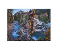 1000 Piece Jigsaw Puzzles for Adults，Crystal Mill in Colorado，Classic Puzzle Difficult Puzzle Fun Creative DIY Toys Gifts for Girls And Boys, Family Games（50x70cm）-L67