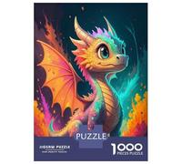 1000 Piece Jigsaw Puzzles for Adults Cute Baby Dragon with Colorful Wings Adult Jigsaw Hands-on Game Analysis And Logic Parent-child Interaction 70x50cm/1000pcs