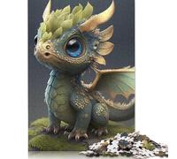 1000 Piece Jigsaw Puzzles for Adults Cute Baby Dragons Square Jigsaw Puzzles for Adults & Woodenboard Puzzles Educational Puzzle Family Game 1000pcs (75x50cm)