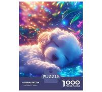 1000 Piece Jigsaw Puzzles for Adults Cute Baby Poodle Sleeping Jigsaws for Adults Brain Teaser Game Stress Reliever for Is Ideal As A Gift 52x38cm/1000pcs
