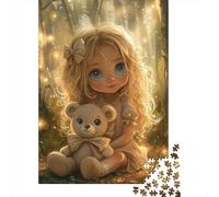 1000 Piece Jigsaw Puzzles for Adults Cute_blonde_little_girl Creative Rectangular Paper Puzzle 1000pcs (38x26cm)