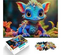 1000 Piece Jigsaw Puzzles for Adults Cute Blue Dragon Figurine Lustige Spiele Die Liebe zwischen Paaren stärken75x50cm