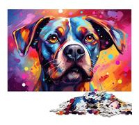 1000 Piece Jigsaw Puzzles for Adults Cute Boxer Puppy Jigsaw Puzzle Artwork for Teenager Age 14 Years Up 1000 PCS(75x50cm)