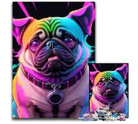 1000 Piece Jigsaw Puzzles for Adults Cute Dog Retro Style cardboard Jigsaw Puzzles for Adults DIY Home Decor Gift, Adult Brain Teaser 26X38CM/10.23x14.96inch
