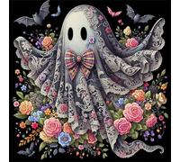 1000 Piece Jigsaw Puzzles for Adults Cute Ghost Flower, Educational Games, Impossible Hard Difficult Challenging, Relaxation Jigsaw Puzzles for Adults 1000 Pieces 25.6x25.6 inch