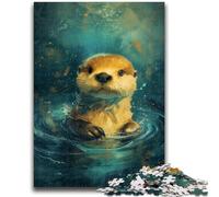 1000 Piece Jigsaw Puzzles for Adults Cute Little Yellow Otter 1000 Pieces for Adults,Brain Intelligence Challenge Addictive Toys for Home Decoration (75x50cm)