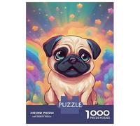 1000 Piece Jigsaw Puzzles for Adults Cute Pug Adult Jigsaw Puzzle Toy Wall Decor Wall Decoration Unique Gifts for Birthday And Christmas 70x50cm/1000pcs