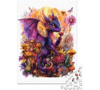 1000 Piece Jigsaw Puzzles for Adults Cute Toddler Dragon Wooden Jigsaw Puzzle Family Entertainment Toys 1000pcs (75x50cm)