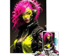 1000 Piece Jigsaw Puzzles for Adults Cyberpunk Female Character Jigsaw Puzzle Hands-on Game But Fun And Humorous for Is Ideal As A Gifts (Size 75x50cm)