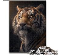 1000 Piece Jigsaw Puzzles for Adults Da Vinci Tiger, Stress Reliever Difficult Challenge Secret Santa Gifts for Age 14 Years Up (Size 50x75cm)