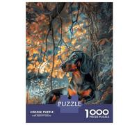 1000 Piece Jigsaw Puzzles for Adults Dachshund Under A Tree Adult Puzzles Hands-on Game Stress Reliever Difficult And Challenge 38x26cm/1000pcs