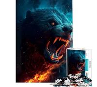 1000 Piece Jigsaw Puzzles for Adults Dark Fantasy Grizzly Bear for Educational Game Challenging Game Toys Gifts Birthday for The Whole Family (Size 50x75cm)