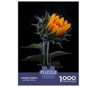 1000 Piece Jigsaw Puzzles for Adults Dark Sunflower Puzzles for Adults Relaxing Games A Work of Art Difficult And Challenge 38x26cm/1000pcs