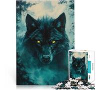 1000 Piece Jigsaw Puzzles for Adults Darkwood Wolf Made of wood for and from 14 years and over fun games for families Difficult Hard Gifts for Women Men 。size:50x75cm/19.68x29.52inch