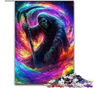 1000 Piece Jigsaw Puzzles for Adults Death Skull,Stress Reliever Difficult Challenge Every Piece Is Unique - Challenging Family Fun Game 38X26CM