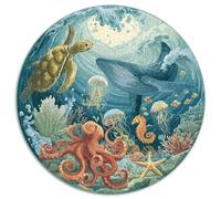 1000 Piece Jigsaw Puzzles for Adults Deep Sea Mysteries Colorful Ocean Life Educational Puzzle Game Cardboard Pieces for Long Lasting Enjoyment