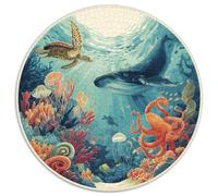 1000 Piece Jigsaw Puzzles for Adults Deep Sea Secrets Vibrant Ocean Life And Sunken Treasures Challenging Puzzle Game Durable Cardboard