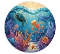 1000 Piece Jigsaw Puzzles for Adults Deep Sea Secrets Vibrant Ocean Life And Sunken Treasures Challenging Puzzle Game Durable Cardboard