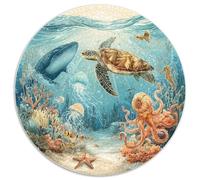 1000 Piece Jigsaw Puzzles for Adults Deep Sea World Colorful Ocean Creatures And Sunken Treasures Challenging Puzzle Game Durable Cardboard Pieces