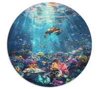 1000 Piece Jigsaw Puzzles for Adults Deep Sea World Colorful Ocean Creatures And Sunken Treasures Challenging Puzzle Game Durable Cardboard Pieces