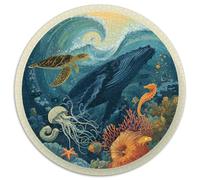 1000 Piece Jigsaw Puzzles for Adults Deep Sea World Colorful Ocean Creatures And Sunken Treasures Challenging Puzzle Game Durable Cardboard Pieces