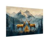 1000 Piece Jigsaw Puzzles for Adults Deer Challenging Puzzle Games, n-440