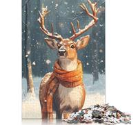 1000 Piece Jigsaw Puzzles for Adults Deer in Winter Wonderland Jigsaw Puzzle Children Wooden Puzzles Family Entertainment Toys 1000pcs (75x50cm)