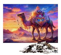 1000 Piece Jigsaw Puzzles for Adults,Desert Camels,Jigsaw Puzzles for Adults 1000,Colorful Sunset Scenery Puzzles,Jigsaw Puzzle Game Birthday Gifts for Women and Man