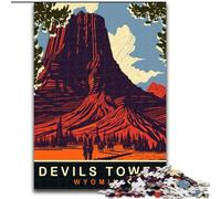 1000 Piece Jigsaw Puzzles for Adults Devils Tower,Learning Educational Toys Family Games Enhance Love between Couples 38x26cm