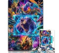 1000 Piece Jigsaw Puzzles for Adults Dinosaur Collage 1000 Piece Jigsaw,Fun Activity for Home, Rainy Days Toys, Birthday Gifts 75x50cm