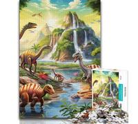 1000 Piece Jigsaw Puzzles for Adults Dinosaur World Jigsaw,Educational Games Home Decoration Suitable for Desktop Decoration (size 75x50cm)