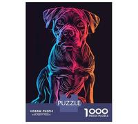 1000 Piece Jigsaw Puzzles for Adults Dog Pet Neon Adult Puzzles Hands-on Game Stress Reliever Difficult And Challenge 38x26cm/1000pcs